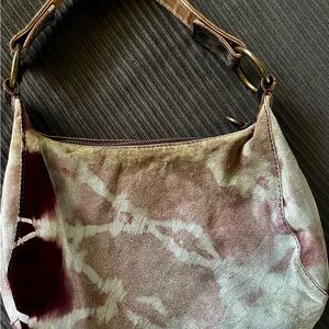 Lucky Brand Leather Tie Dye Shoulder Bag